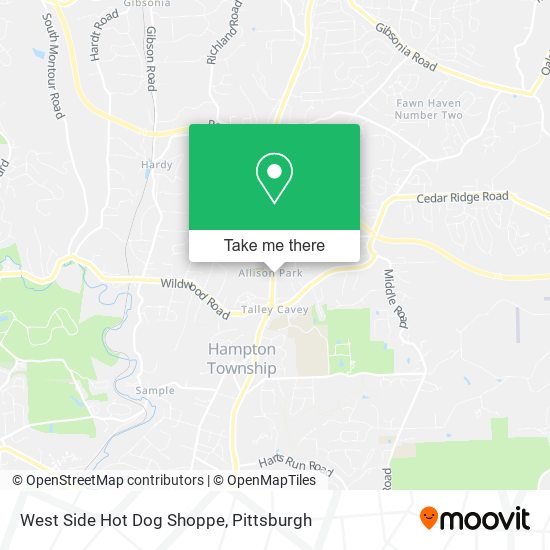 Mapa de West Side Hot Dog Shoppe
