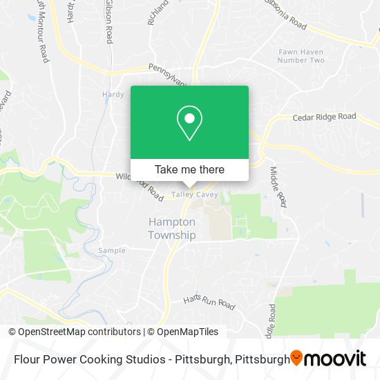 Flour Power Cooking Studios - Pittsburgh map