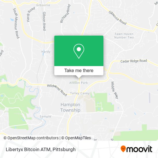 Mapa de Libertyx Bitcoin ATM