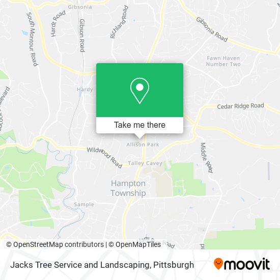 Jacks Tree Service and Landscaping map