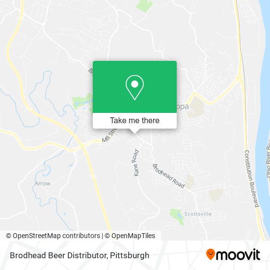 Brodhead Beer Distributor map