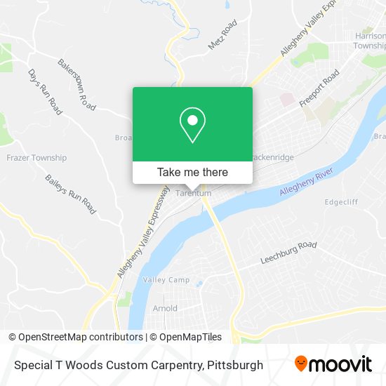 Special T Woods Custom Carpentry map