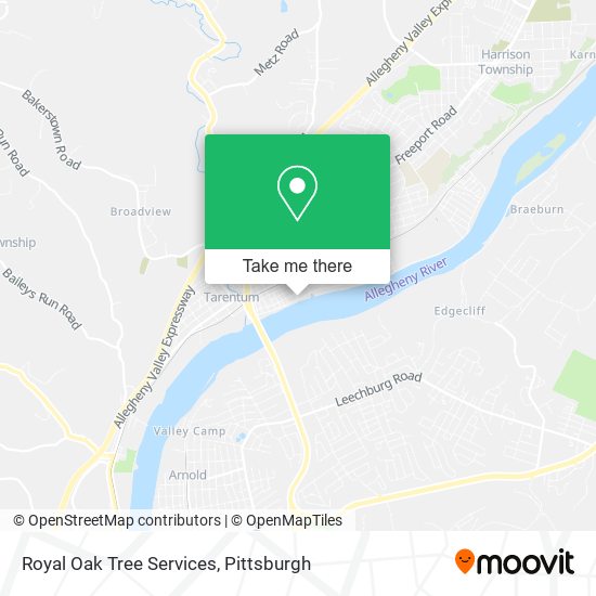 Royal Oak Tree Services map