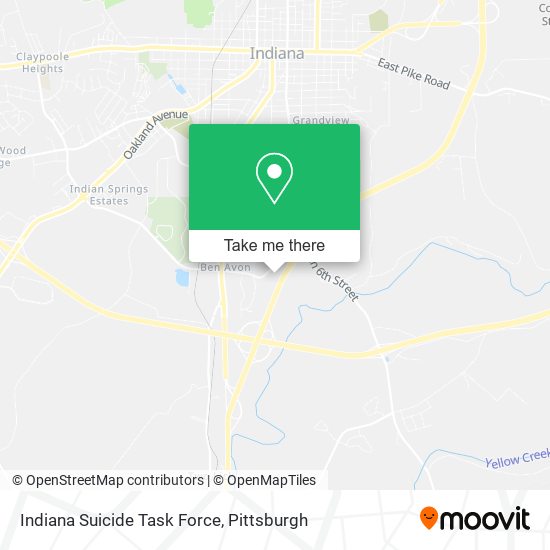 Indiana Suicide Task Force map