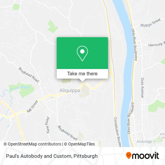 Paul's Autobody and Custom map