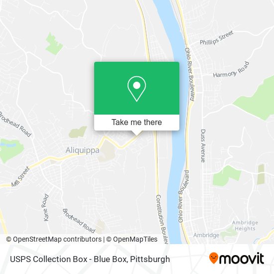 USPS Collection Box - Blue Box map