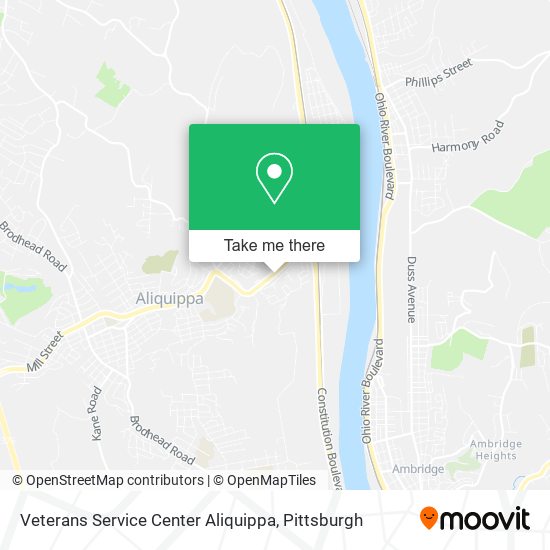 Mapa de Veterans Service Center Aliquippa