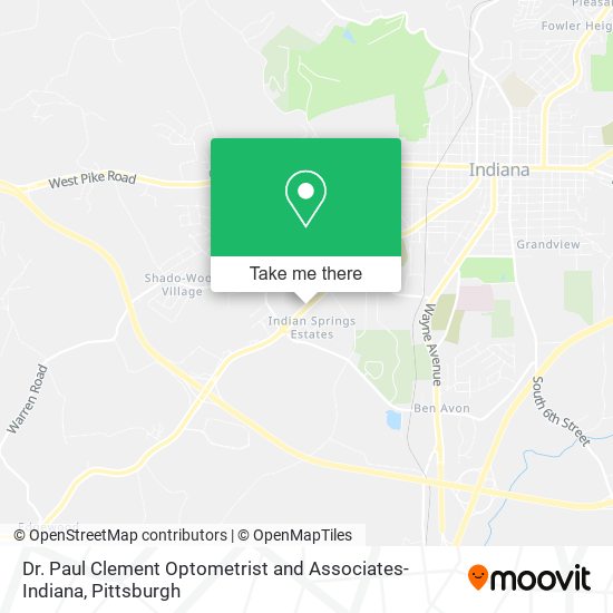 Mapa de Dr. Paul Clement Optometrist and Associates-Indiana