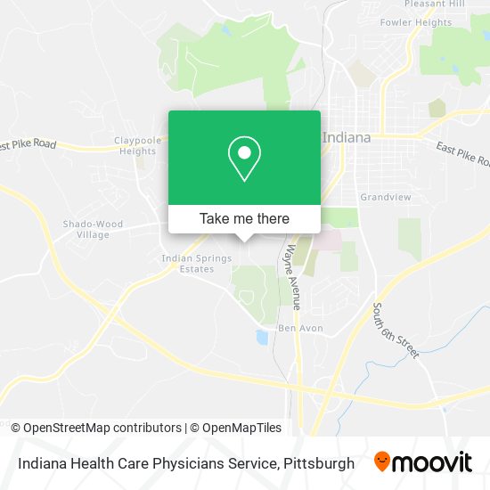 Mapa de Indiana Health Care Physicians Service