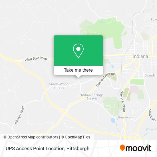 UPS Access Point Location map