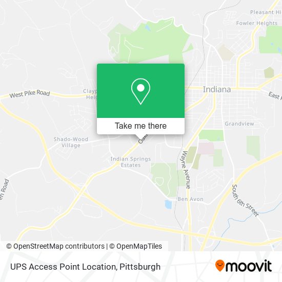 UPS Access Point Location map