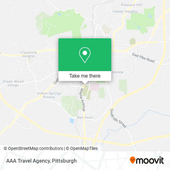 Mapa de AAA Travel Agency