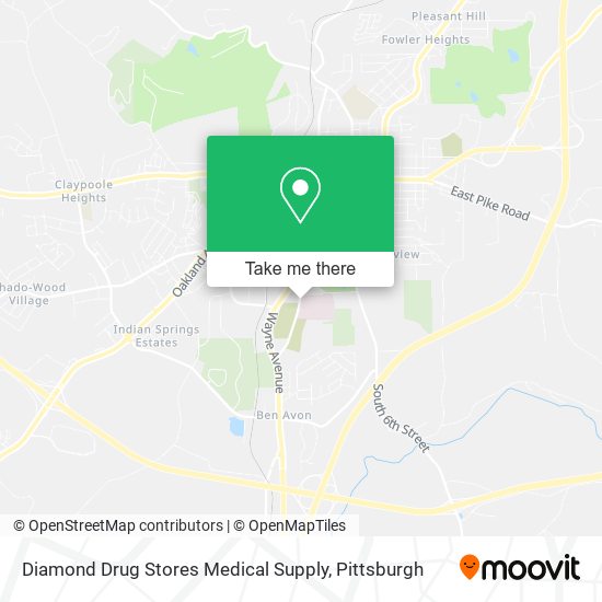 Diamond Drug Stores Medical Supply map