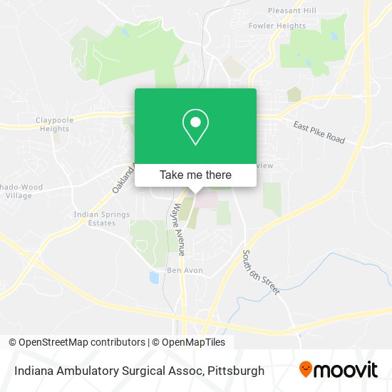 Indiana Ambulatory Surgical Assoc map