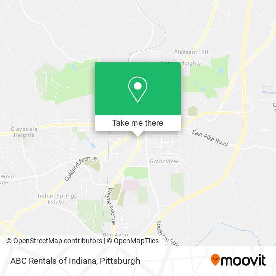 ABC Rentals of Indiana map