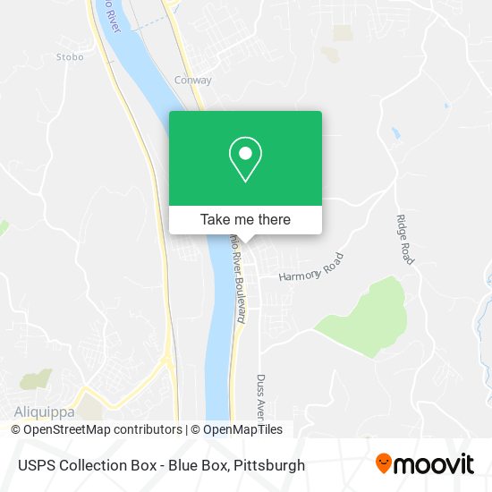 USPS Collection Box - Blue Box map