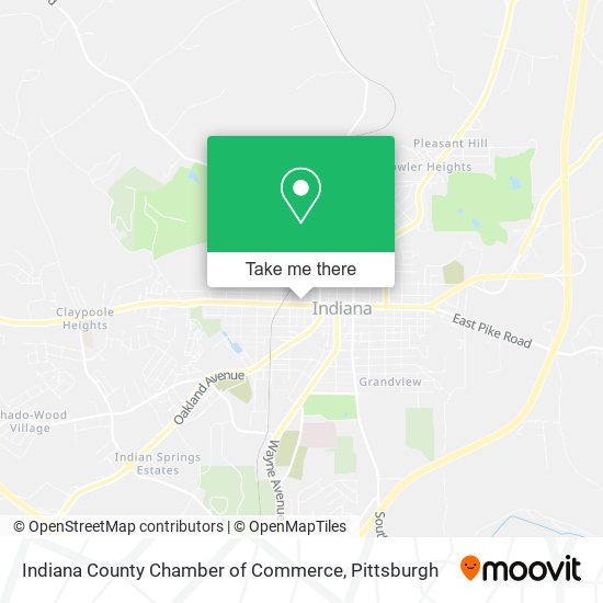 Mapa de Indiana County Chamber of Commerce
