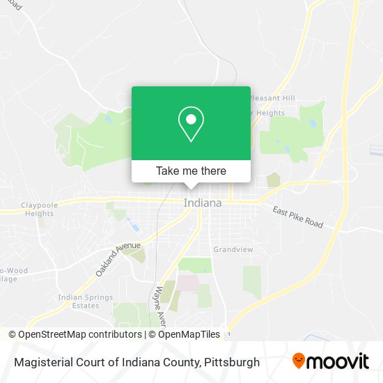 Mapa de Magisterial Court of Indiana County