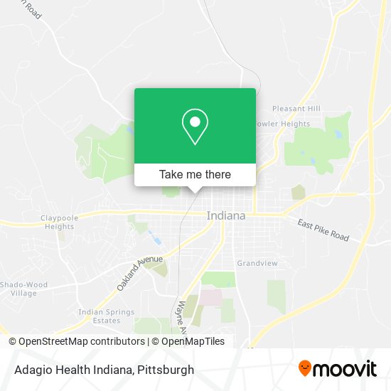 Mapa de Adagio Health Indiana