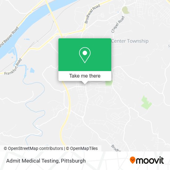 Admit Medical Testing map