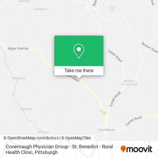 Mapa de Conemaugh Physician Group - St. Benedict - Rural Health Clinic