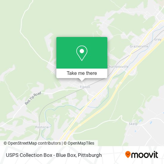 Mapa de USPS Collection Box - Blue Box