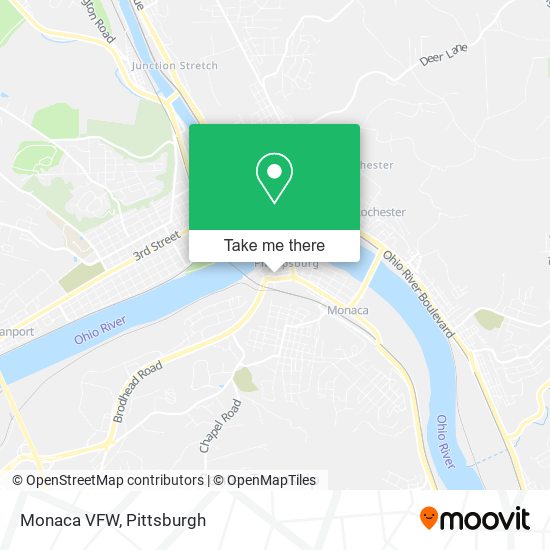 Monaca VFW map