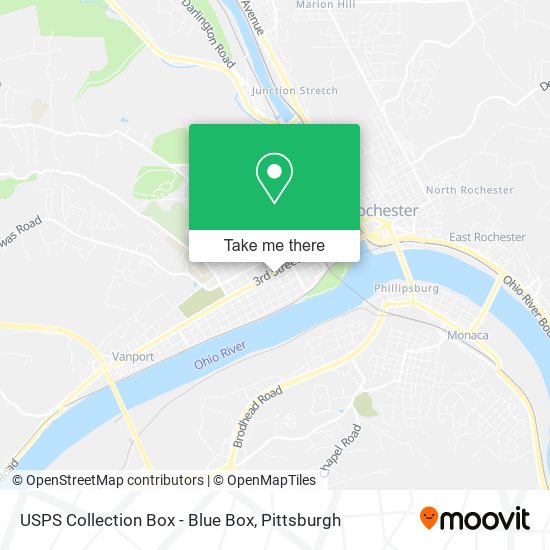 USPS Collection Box - Blue Box map