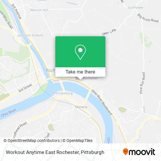 Workout Anytime East Rochester map