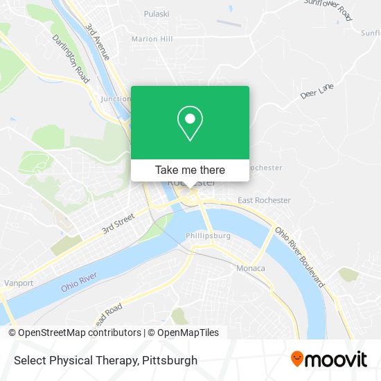 Mapa de Select Physical Therapy