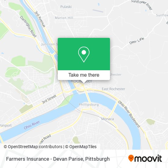 Farmers Insurance - Devan Parise map