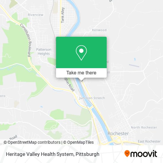 Heritage Valley Health System map