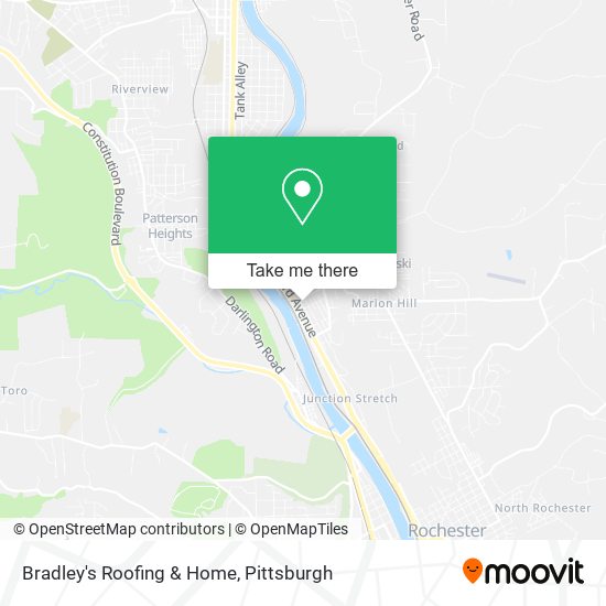 Bradley's Roofing & Home map
