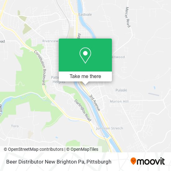 Beer Distributor New Brighton Pa map