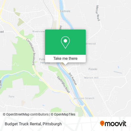 Budget Truck Rental map