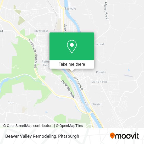 Beaver Valley Remodeling map