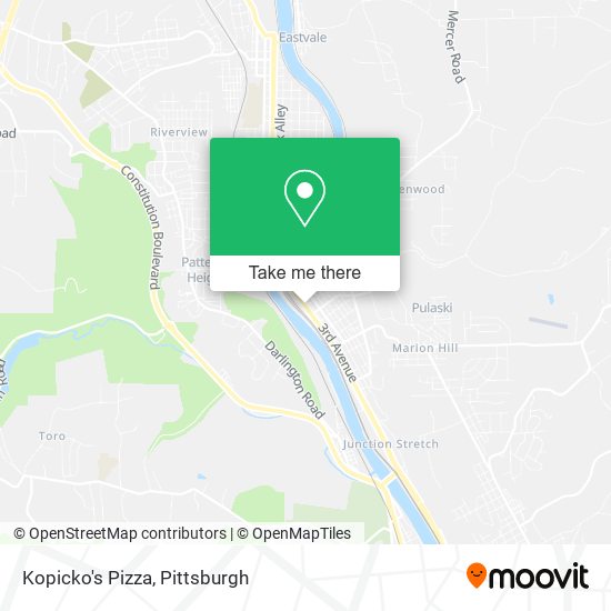 Kopicko's Pizza map