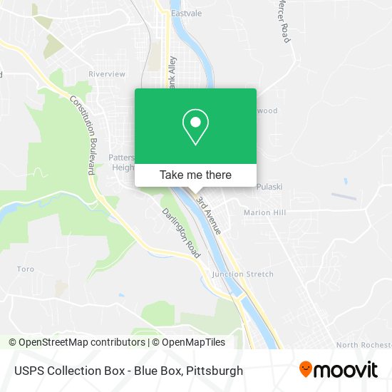 USPS Collection Box - Blue Box map