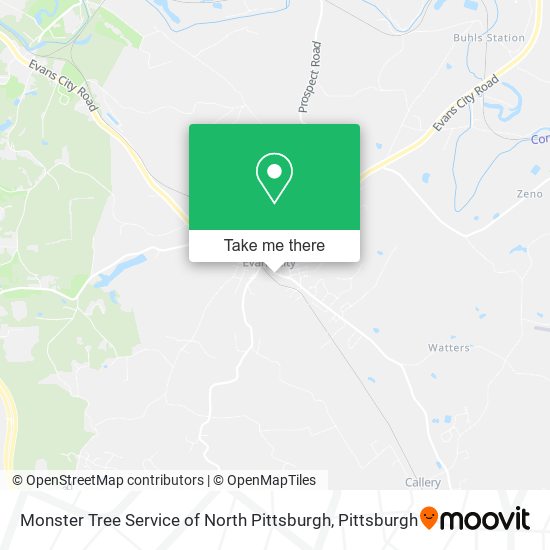 Monster Tree Service of North Pittsburgh map