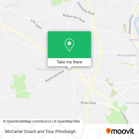 McCarter Coach and Tour map