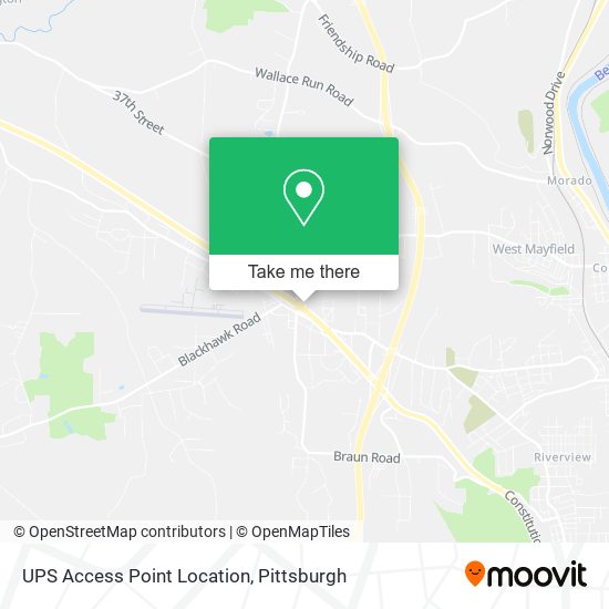 UPS Access Point Location map