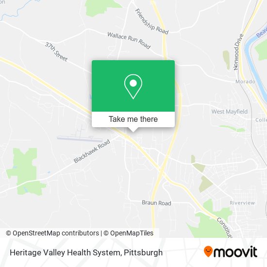 Heritage Valley Health System map