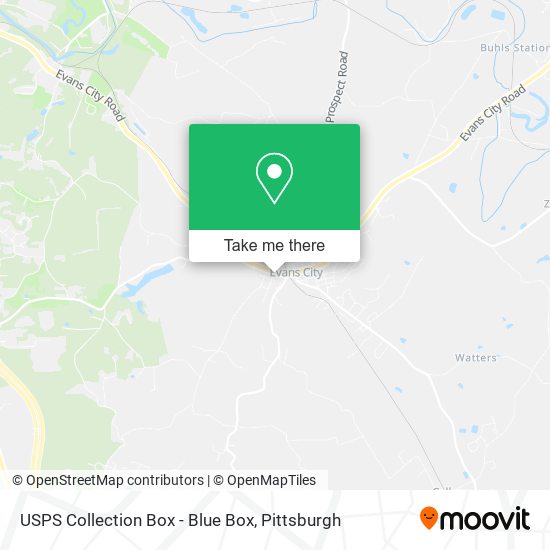 Mapa de USPS Collection Box - Blue Box