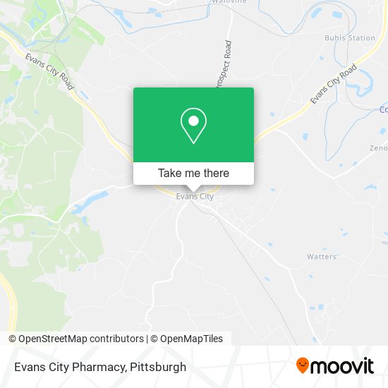 Mapa de Evans City Pharmacy