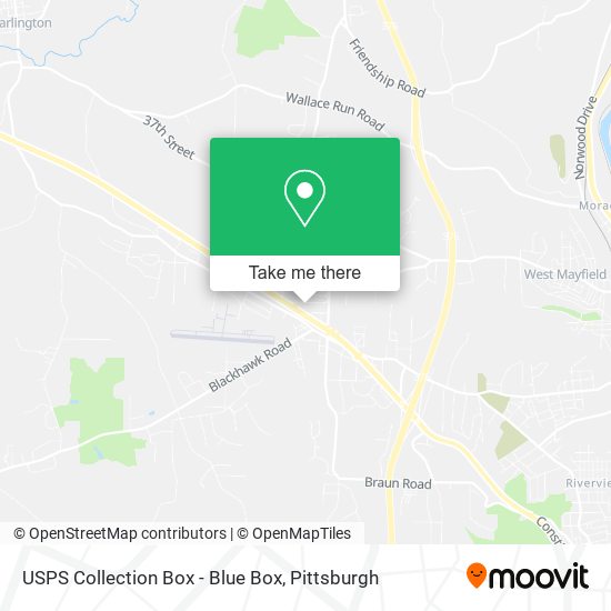 USPS Collection Box - Blue Box map