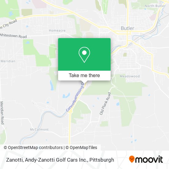 Zanotti, Andy-Zanotti Golf Cars Inc. map