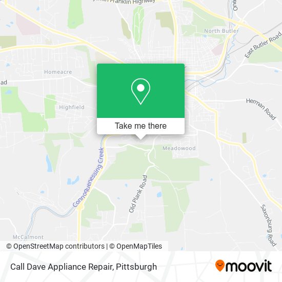 Call Dave Appliance Repair map