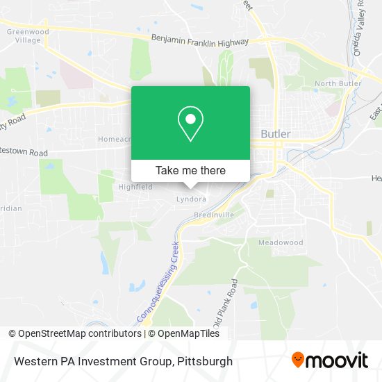 Western PA Investment Group map