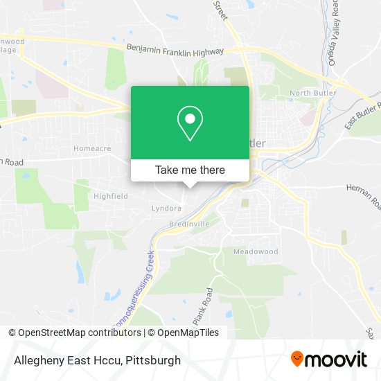 Allegheny East Hccu map