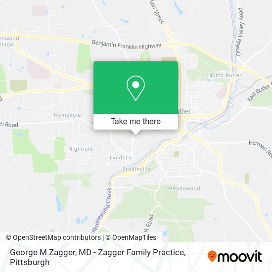George M Zagger, MD - Zagger Family Practice map